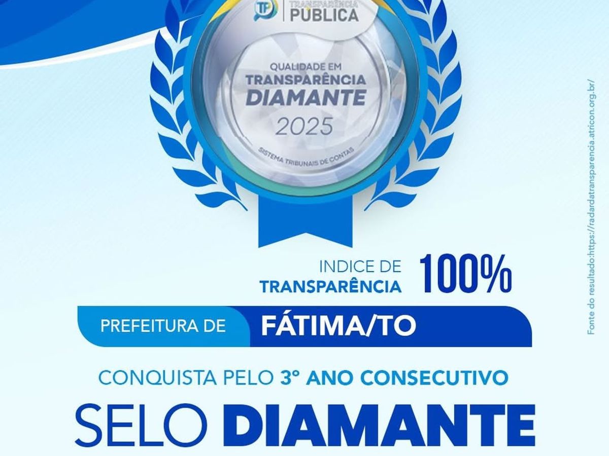 100% de Transparência: Fátima Conquista o Selo Diamante pelo Terceiro ...